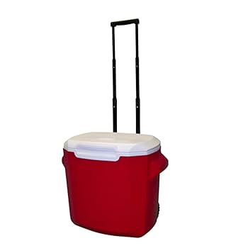 Amazon | Coleman 28-Qt 車輪付きクーラー 赤 並行輸入